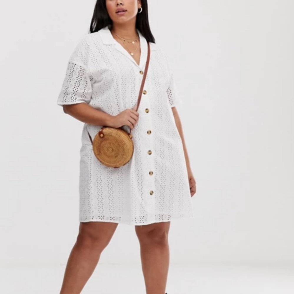 ASOS Eyelet Shirt Dress